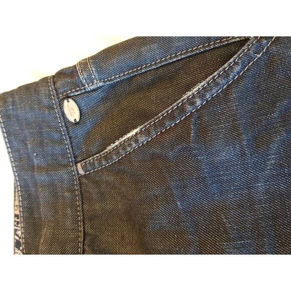 ELIE TAHARI Womens Jeans Sz 10 Dark Mid Rise Wash Pockets Rodeo Western Country - Picture 7 of 16